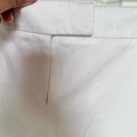 New York & Company Stretch White Cotton Spandex Straight Leg Pants Size 4 - Picture 3 of 5